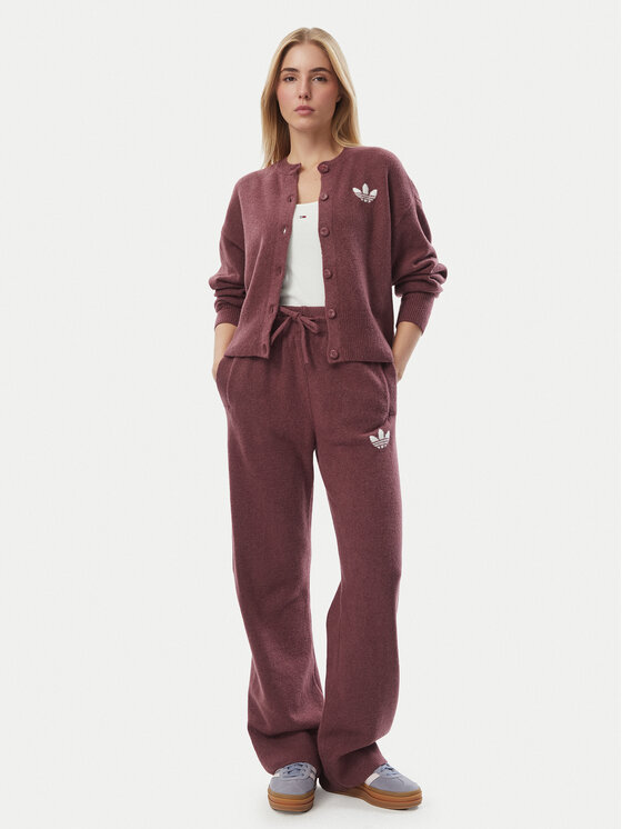 adidas adidas Pletena jopica Essentials IA4454 Temno rožnata Loose Fit