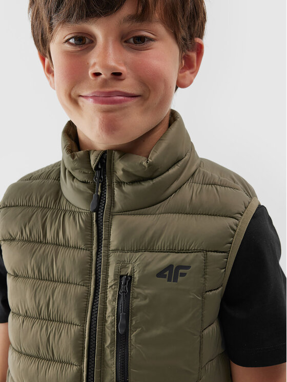 4F 4F Kamizelka 4FJAW23TVJAM040 Khaki Regular Fit