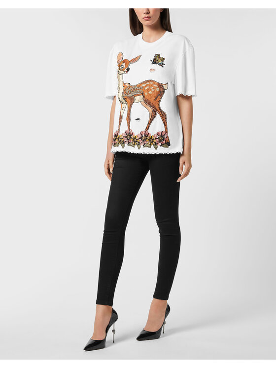PHILIPP PLEIN PHILIPP PLEIN T-Shirt 26515 Biały Over Fit