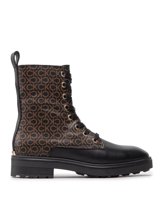 Calvin Klein Calvin Klein Turistická obuv Cleat Biker Boot - Mono Mix HW0HW01314 Černá