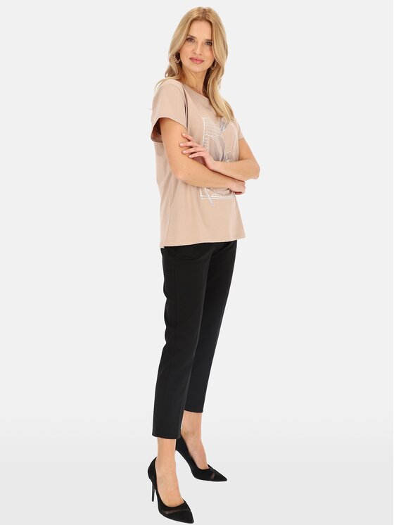 Perso Perso Spodnie damskie PTE242402F Czarny Fitted Fit