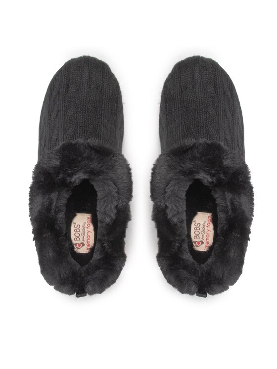 Skechers Skechers Παντόφλες Σπιτιού BOBS Ice Angel 31204/BBK Μαύρο