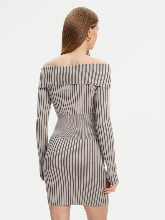 Guess Guess Džemper haljina W5YK28 Z30I2 Siva Slim Fit
