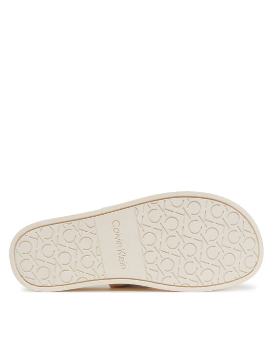 Calvin Klein Calvin Klein Iešļūcenes Flat Slide Jacq HW0HW02486 Écru