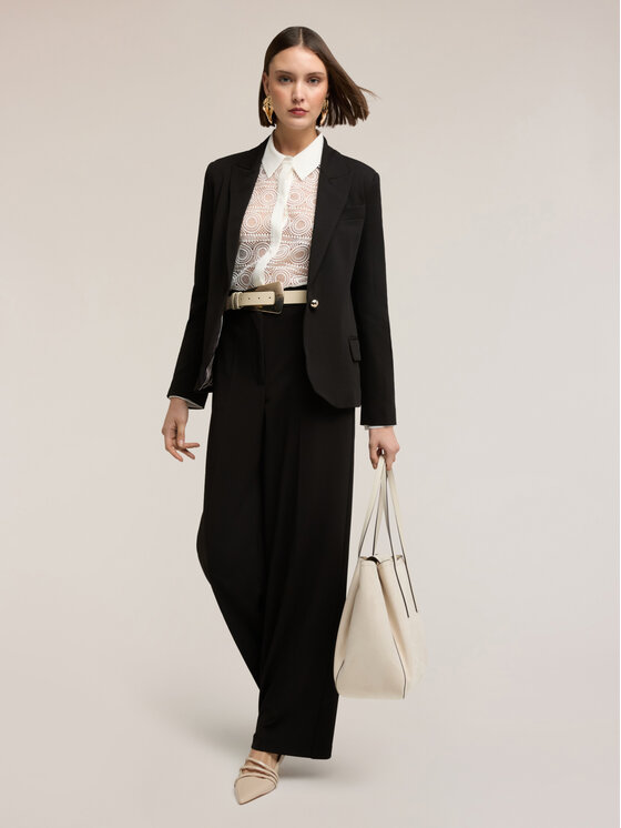 Motivi Motivi Giacca di transizione Q053Q001069N033 Nero Regular Fit