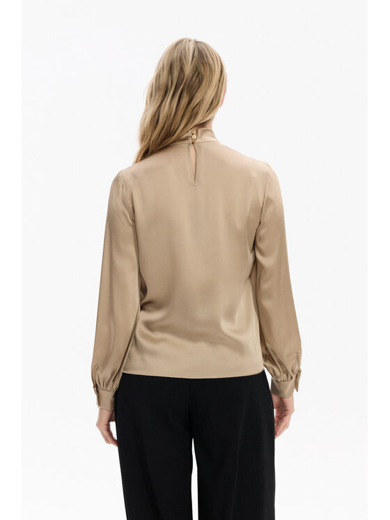 Deni Cler Milano Deni Cler Milano Bluzka W-DC-1476-F5-F6-12-1 Beżowy Regular Fit
