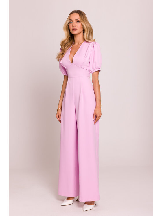 Made of Emotion Made of Emotion Jumpsuit M852 Rosa Sexy Straight Fit