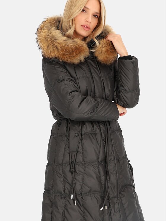 Perso Perso Dámská bunda BLH241002FXR Černá Regular Fit