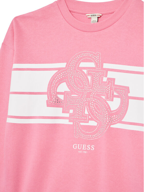 Guess Guess Pulóver J5YQ01 KA6R4 Rózsaszín Regular Fit