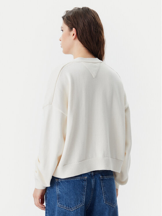 Tommy Jeans Tommy Jeans Kardigán DW0DW20257 Bézs Relaxed Fit