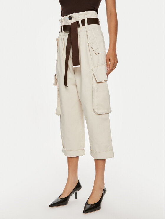 Pinko Cargo nohavice Ronfare 101840 A21C Béžová Regular Fit