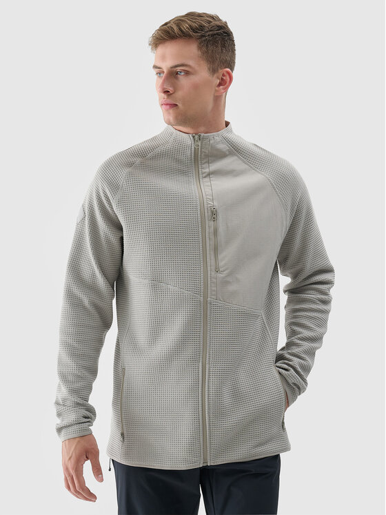 4F 4F Bluza HALNY Szary jasny Regular Fit