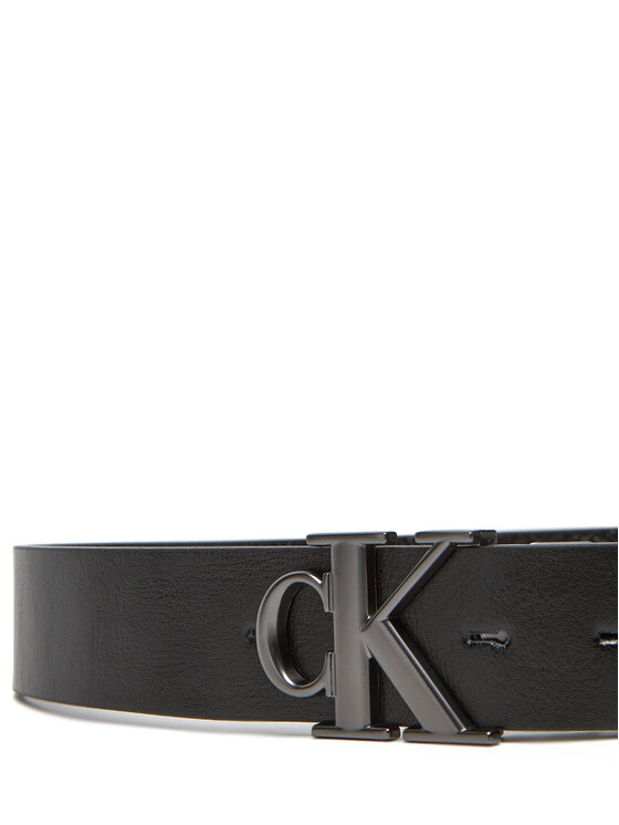 Calvin Klein Jeans Calvin Klein Jeans Мъжки колан Monogram Plaque Buckle 35Mm Adj/Rev LV04G7033G Черен