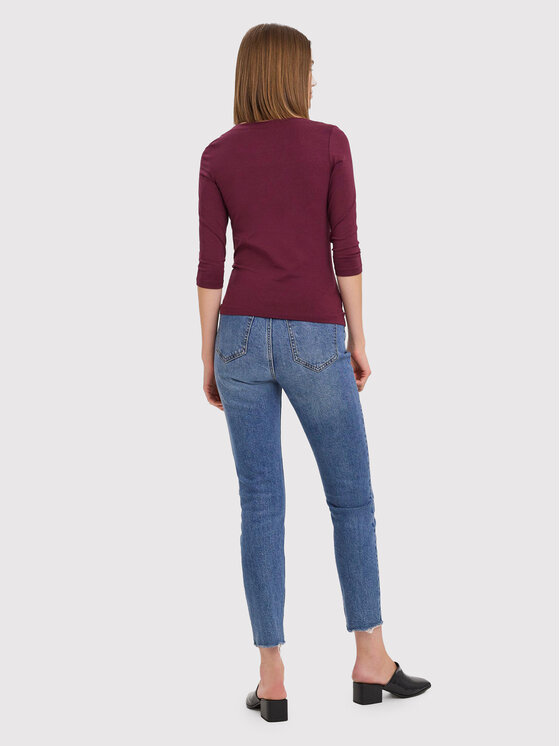Vero Moda Vero Moda Bluzka Panda 10274133 Bordowy Regular Fit