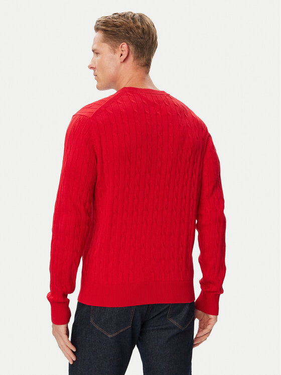 Tommy Hilfiger Tommy Hilfiger Megztinis Classic MW0MW33132 Raudona Regular Fit