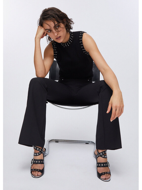 Liu Jo Liu Jo Pantalone da abito WA6120T252722222 Nero Regular Fit