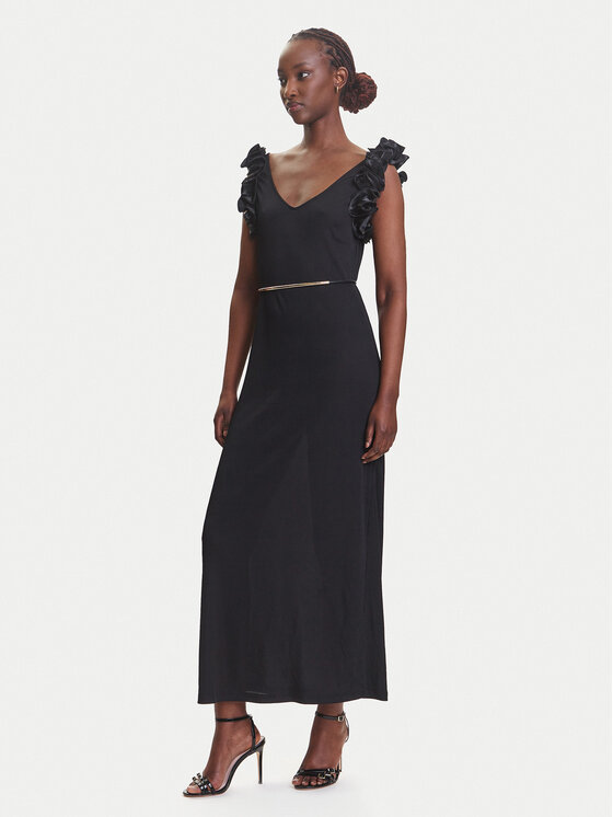 Fracomina Fracomina Cocktail obleka FR25SD3005J46301 Črna Regular Fit