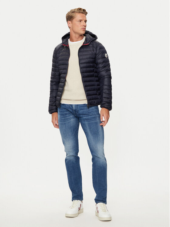 Jott Jott Pūkinė striukė Nico P000MDOW01 Tamsiai mėlyna Slim Fit