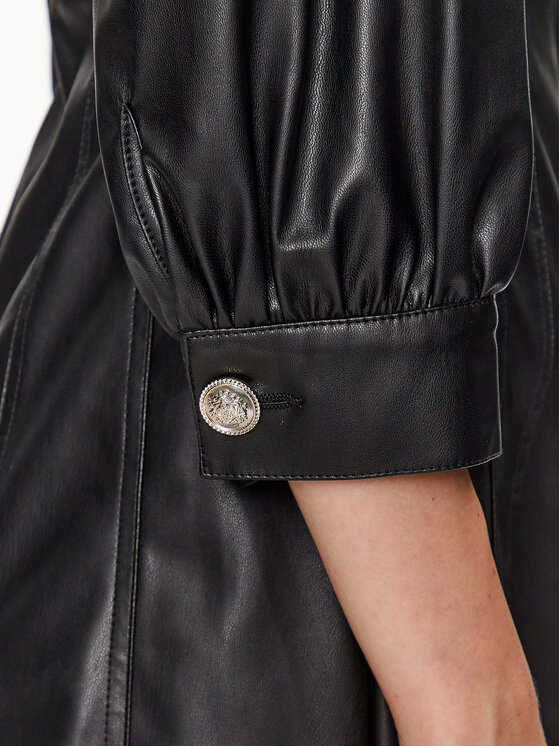 Liu Jo Liu Jo Kleid aus Kunstleder MF3042 E0392 Schwarz Regular Fit