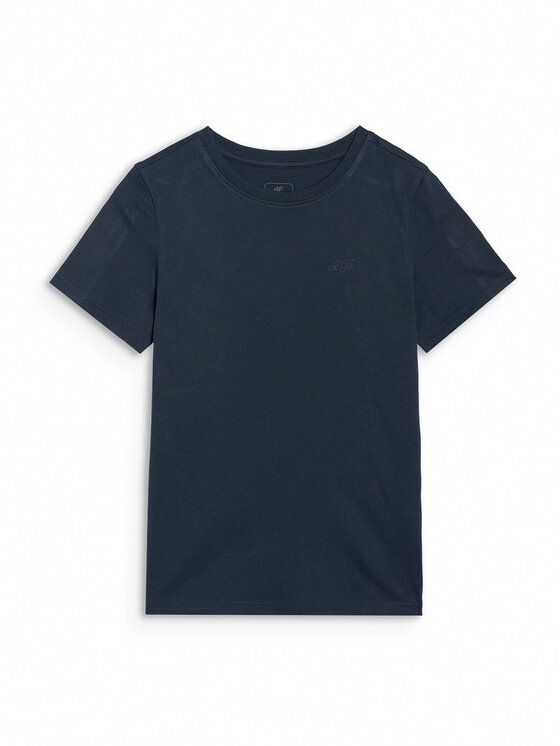 4F 4F T-Shirt BASIC+ Granatowy Regular Fit