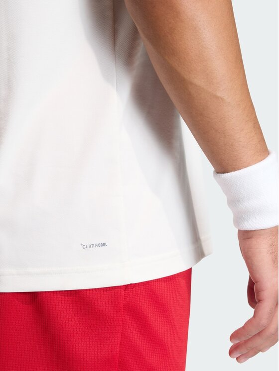 adidas adidas Koszulka techniczna TENNIS CLASSICS Biały Regular Fit