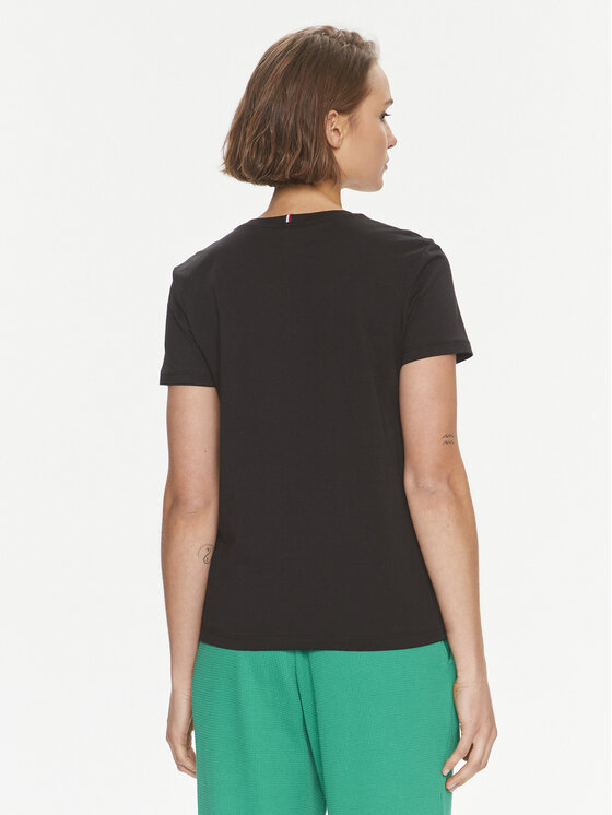 Tommy Hilfiger Tommy Hilfiger T-Shirt Signature WW0WW41674 Černá Regular Fit