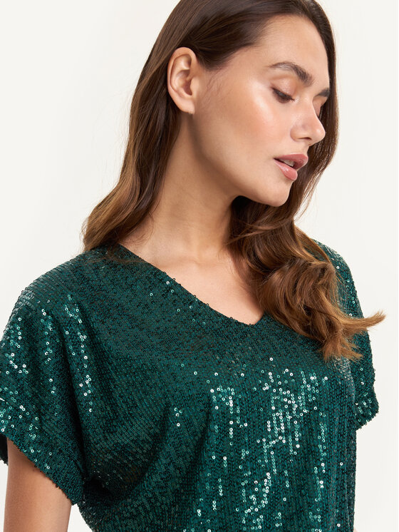 KMX KMX Bluzka 504050022 Zielony Loose Fit