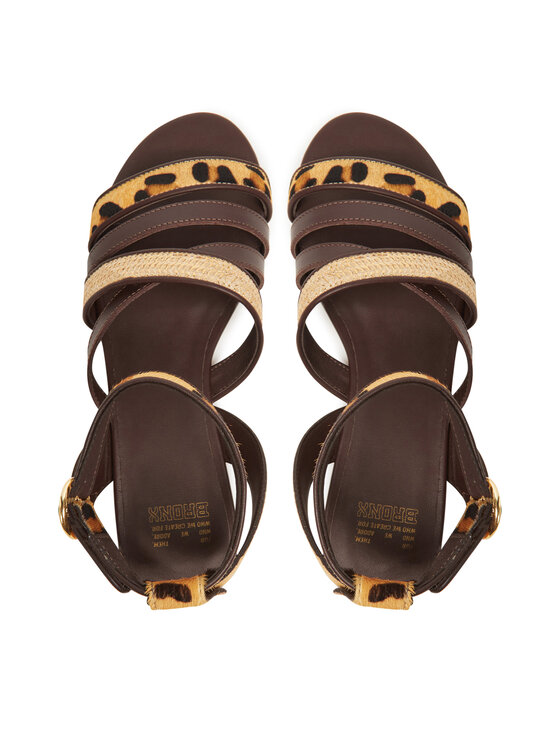 Bronx Bronx Sandały New-Skyler 85043-PW Brązowy