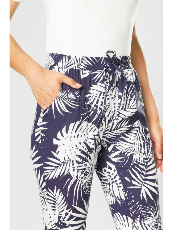 QUIOSQUE QUIOSQUE Dámske nohavice 3LT001 Tmavomodrá Regular Fit