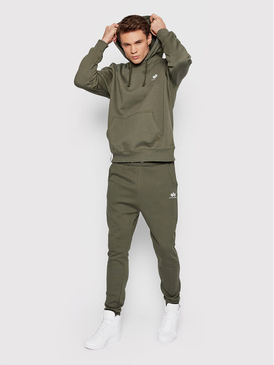 Alpha Industries Alpha Industries Teplákové nohavice Basic 116370 Zelená Regular Fit