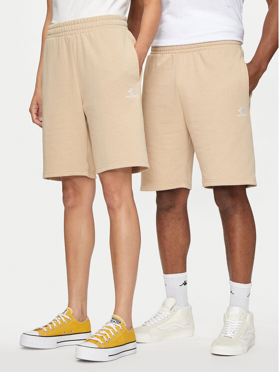 Converse Converse Αθλητικό σορτς U Star Chevr Emb Short 10023875-A21 Μπεζ Regular Fit