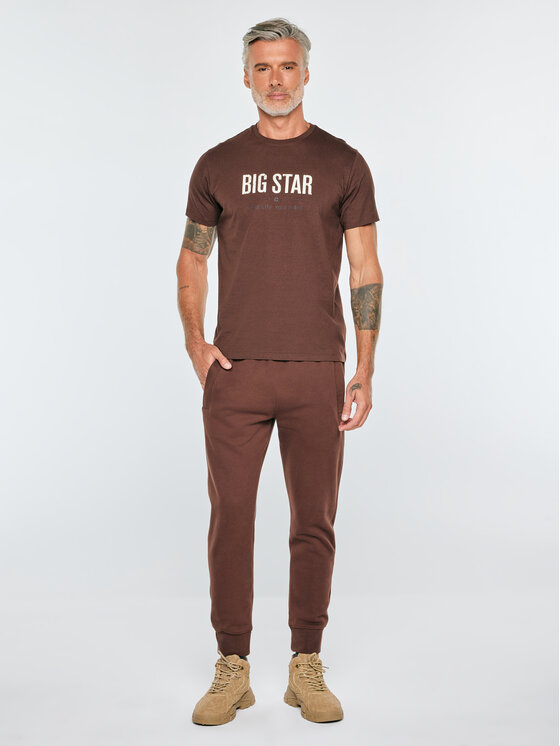BIG STAR BIG STAR T-Shirt BRUNO Brązowy Basic Fit