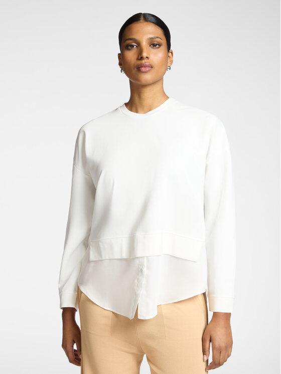 Elena Mirò Elena Mirò Sweter G883Z000537N011 Biały Boxy Fit