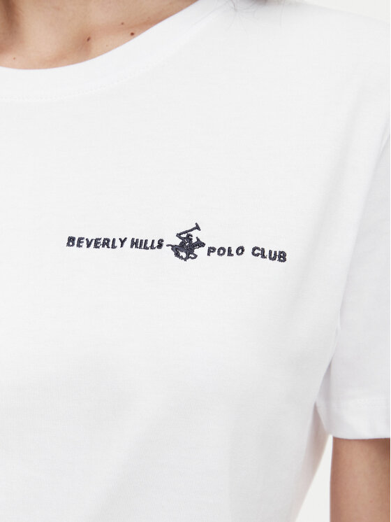 Beverly Hills Polo Club Beverly Hills Polo Club T-Shirt P-SS26W-TS085 Bílá Regular Fit