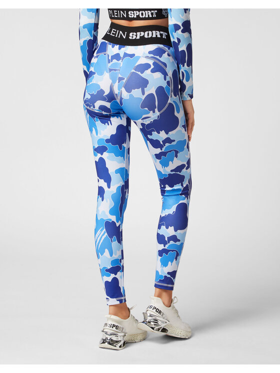 Plein Sport Plein Sport Legginsy 12983 Błękitny Active Fit