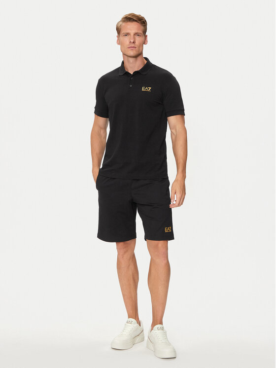 EA7 Emporio Armani EA7 Emporio Armani Polokošile 8NPF14 PJVQZ 0208 Černá Regular Fit