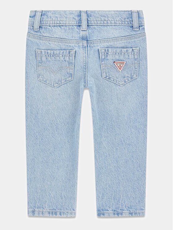Guess Kids Guess Kids Kalhoty z materiálu 181539 Modrá Regular Fit