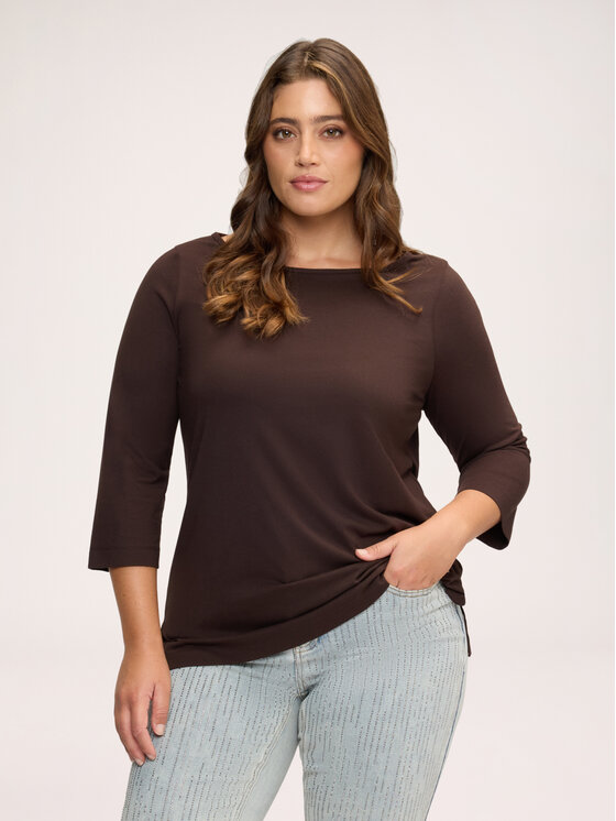Fiorella Rubino Fiorella Rubino T-Shirt G0CRL009262N022 Brązowy Regular Fit