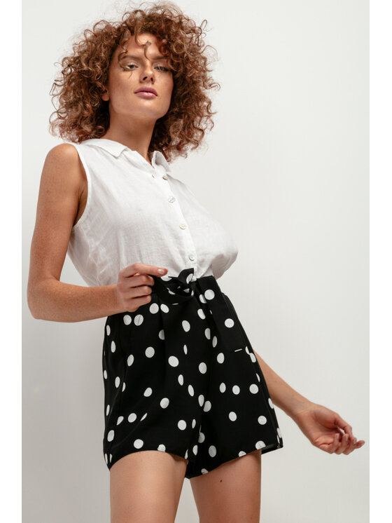 Tessita Tessita Szorty materiałowe SPODENKI_T411_5_XL Fioletowy Relaxed Fit