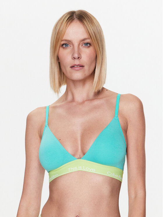 Calvin Klein Underwear Bralette krūšturis Light Lined 000QF7282E Zaļš