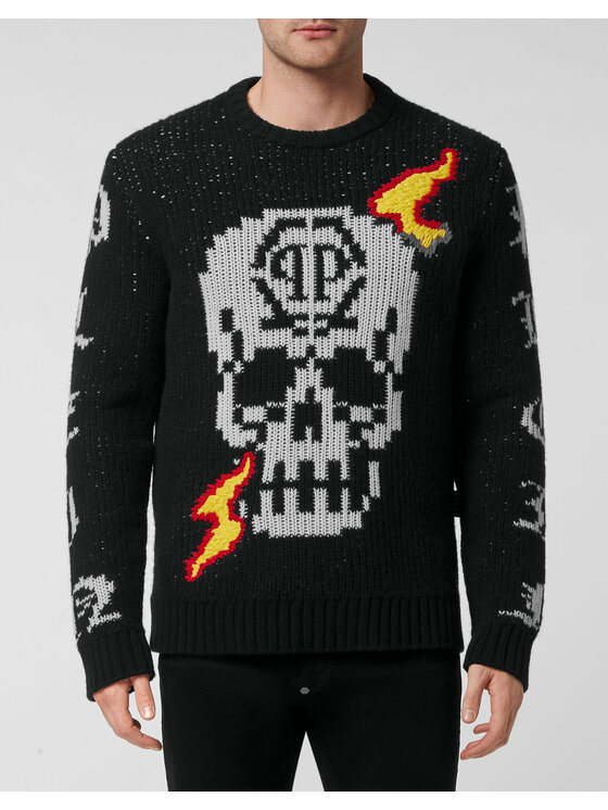 PHILIPP PLEIN PHILIPP PLEIN S dlhými rukávmi 1575 Čierna Regular Fit