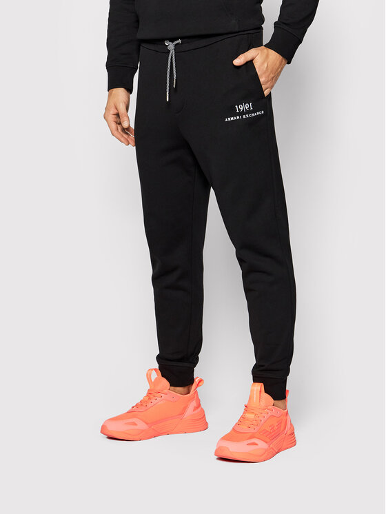 Armani Exchange Armani Exchange Spodnji del trenirke 6KZPFM ZJ6HZ 1200 Črna Regular Fit
