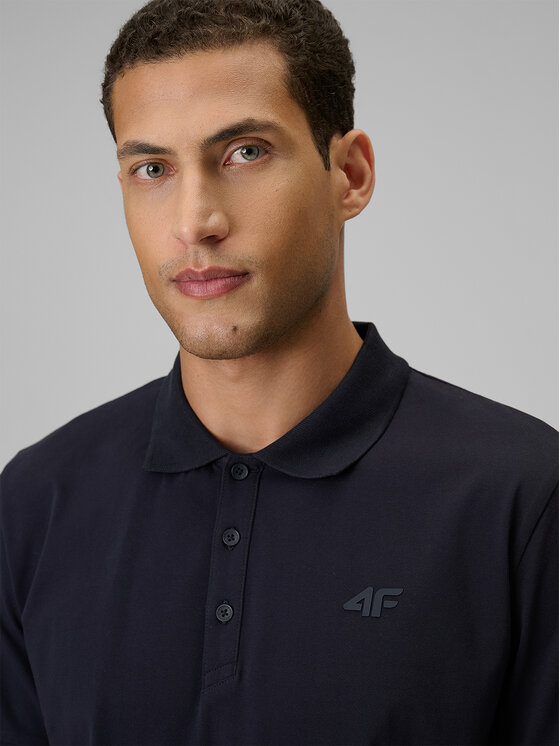 4F 4F Polo NOS Granatowy Regular Fit