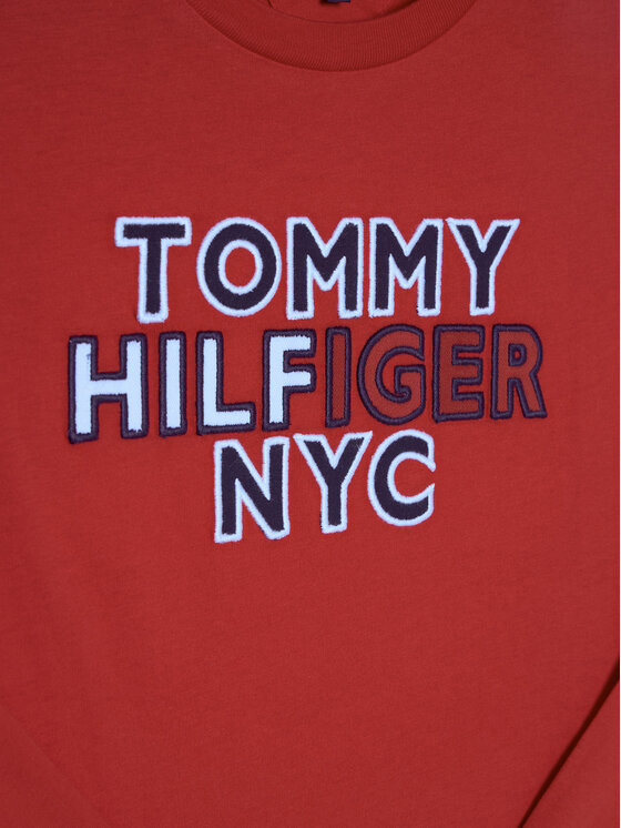 Tommy Hilfiger Tommy Hilfiger Bluză Nyc Tee KB0KB05859 D Roșu Regular Fit