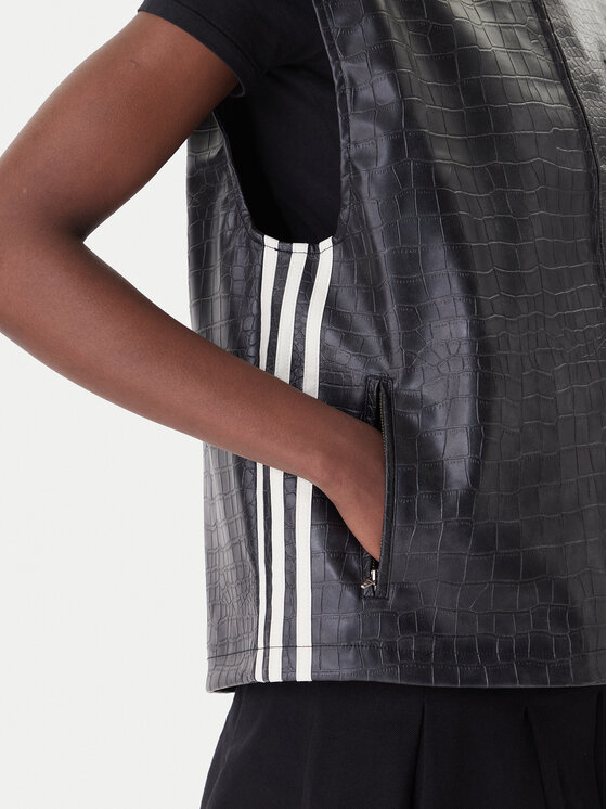 adidas adidas Weste Pleather KE5033 Schwarz Oversize