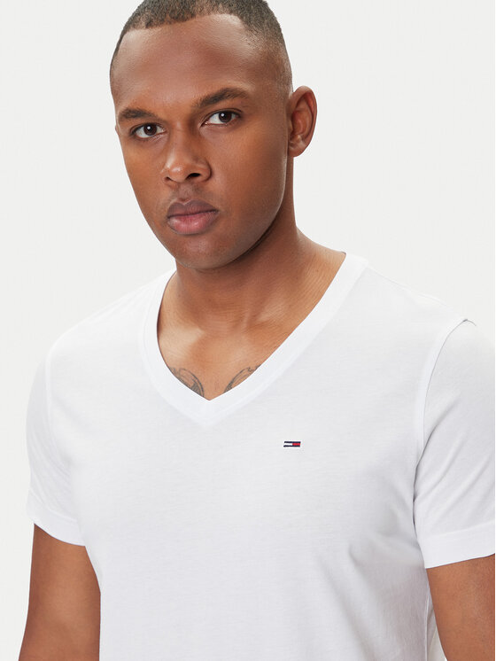Tommy Jeans Tommy Jeans Tričko DM0DM04410 Biela Regular Fit