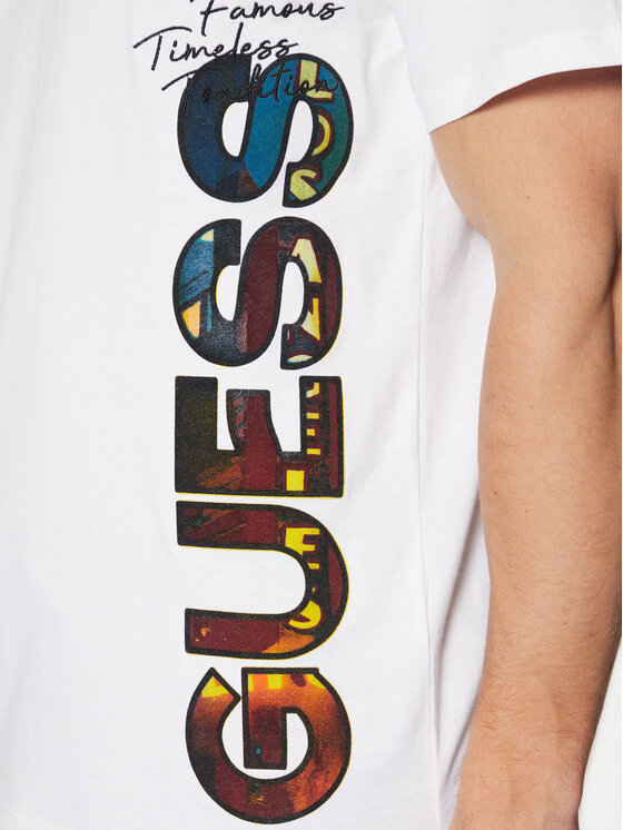 Guess Guess T-Shirt M5RI01 KCHA1 Biały Regular Fit