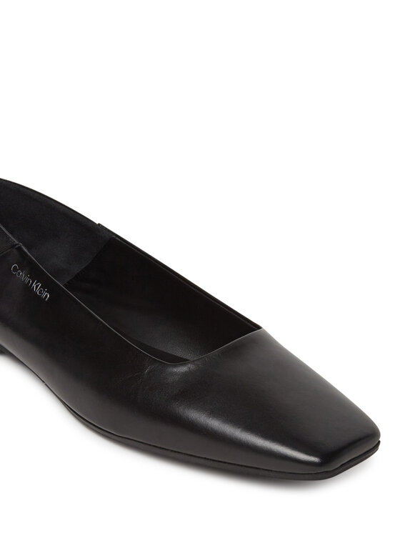 Calvin Klein Calvin Klein Baleriny Flat Ballerina - Lth HW0HW02463 Czarny