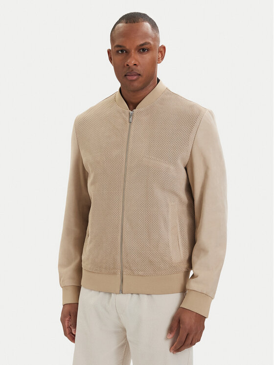 KARL LAGERFELD Geacă de piele 555011 562411 Bej Regular Fit