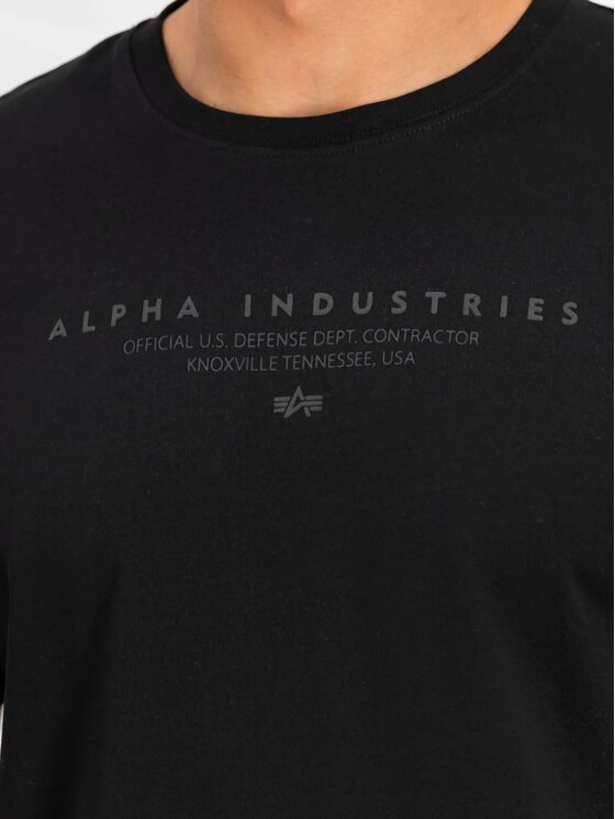 Alpha Industries Alpha Industries T-Shirt AI.266552 Czarny Regular Fit